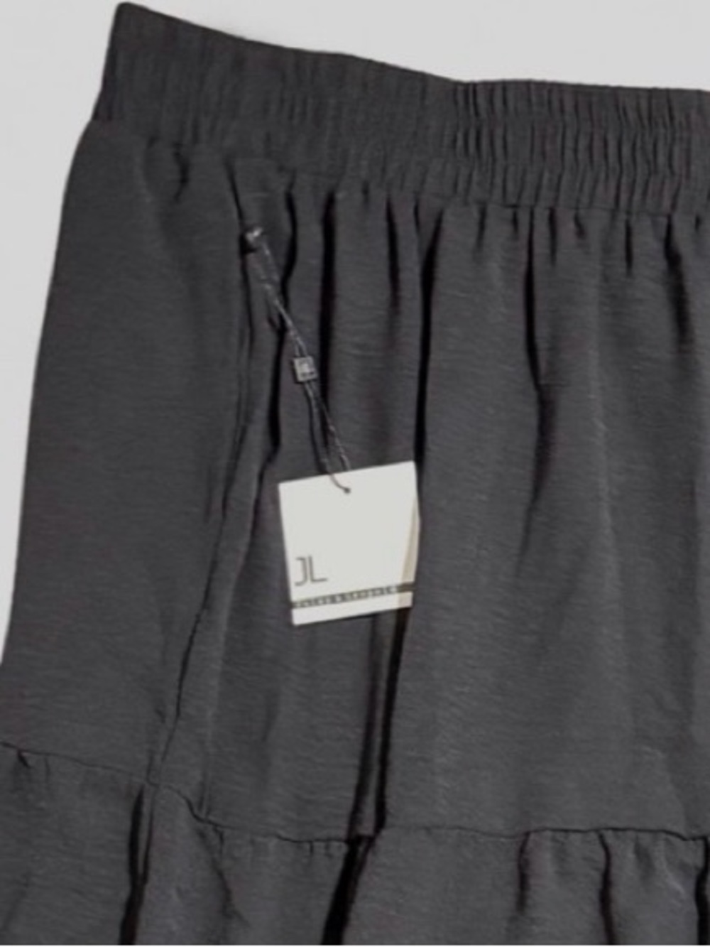 Jules and Leopold Black Tiered Ruffle Skirt Size 2X NWT Elastic - Picture 4 of 4